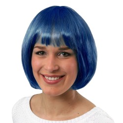 parrucca caschetto blu